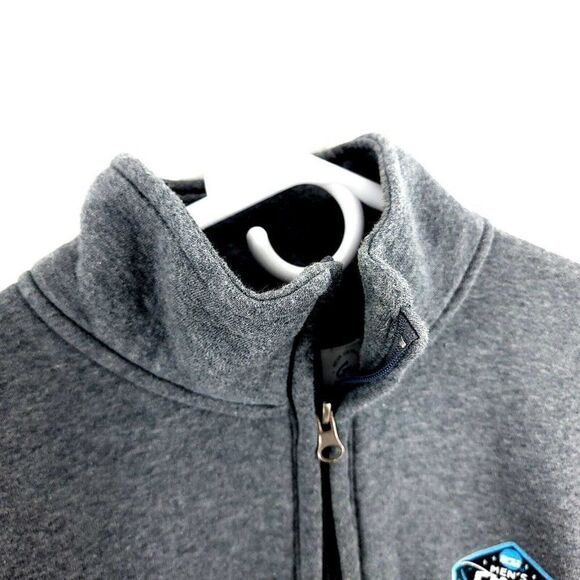 Big Cotton Final Four Houston 2023 Gray 1/4 Zip Sweater Small Cotton Polyester - Picture 3 of 8